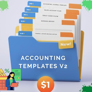 Accounting Excel Templates Bundle | 20+ Finance & Bookkeeping Spreadsheets | Cash Flow, Balance Sheet, Income