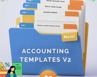 Accounting Excel Templates Bundle | 20+ Finance & Bookkeeping Spreadsheets | Cash Flow, Balance Sheet, Income