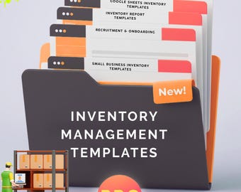 Modelli di gestione dell'inventario / Excel e Fogli Google per piccole imprese, settore alimentare, beni e monitoraggio delle scorte