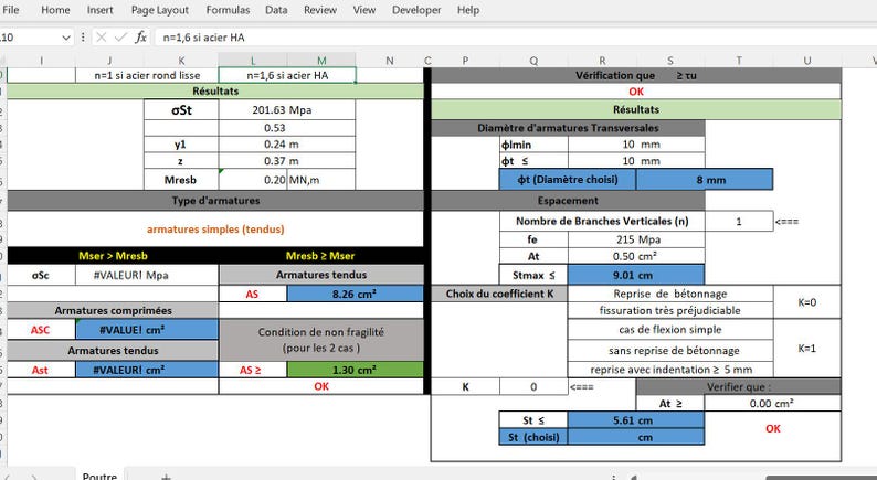 Civil Engineering Excel Templates | Structural Calculations, Beams ...