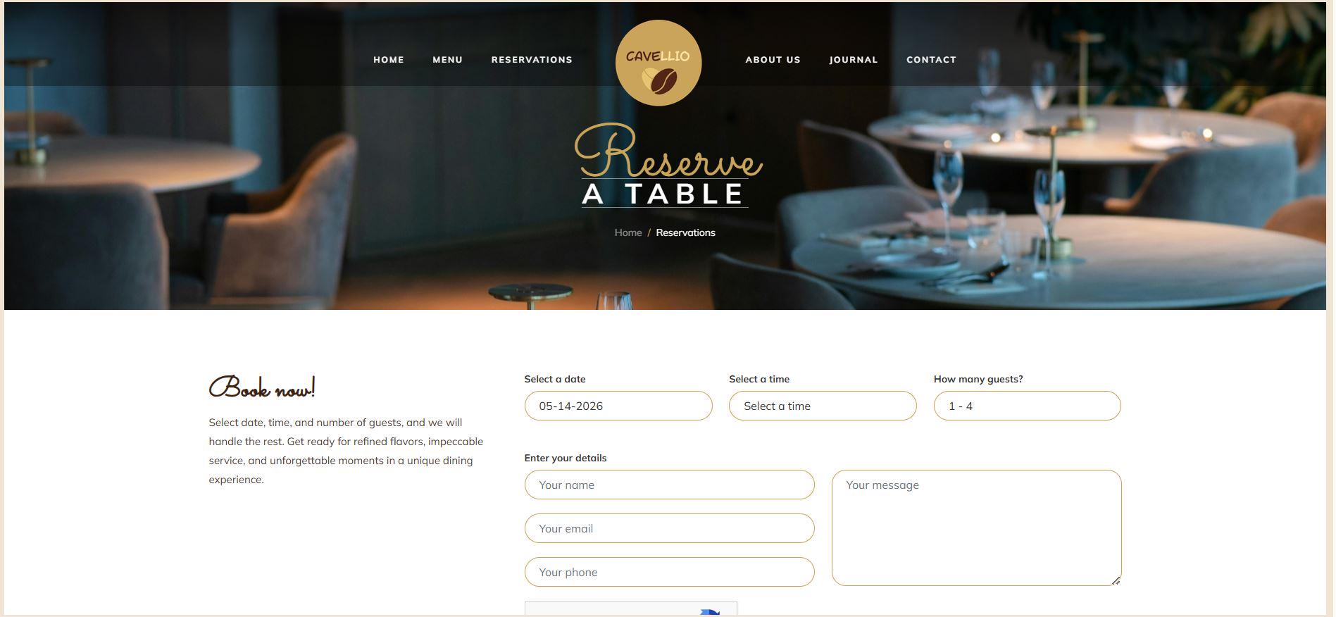 Restaurant Website Template HTML | Luxury Café Bar Theme | Fine Dining ...