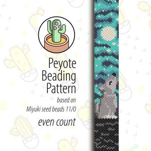 Little Wolf Peyote Pattern - Even Count - Peyote Beading Pattern for Miyuki