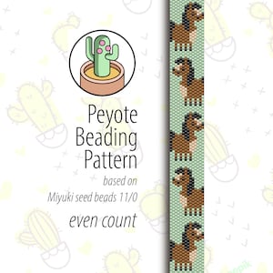 Cute Horse Peyote Pattern - Even Count - Peyote Beading Pattern for Miyuki