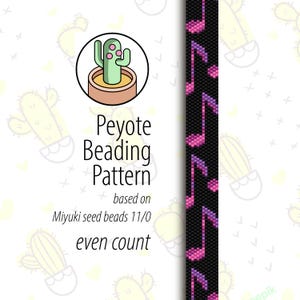 Narrow Music Peyote Pattern - Even Count - Peyote Beading Pattern for Miyuki
