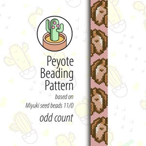 Brown Horse Peyote Pattern - Odd Count - Peyote Beading Pattern for Miyuki