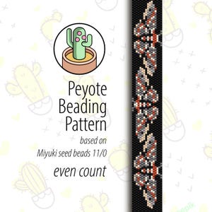 Cecropia Moth Peyote Pattern - Even Count - Peyote Beading Pattern for Miyuki