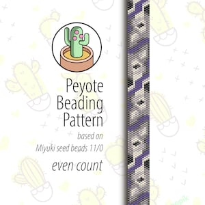 Narrow Wolf Peyote Pattern - Even Count - Peyote Beading Pattern for Miyuki