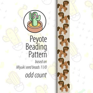Horse Peyote Pattern - Odd Count - Peyote Beading Pattern for Miyuki