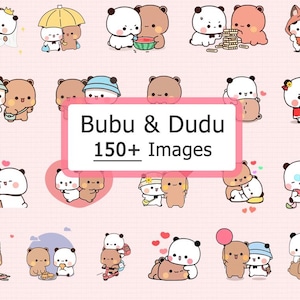 Bubu Dudu 150+ hochwertige JPEG / PNG-Bilder • Bubu und Dudu Bilder • Süßer Panda Bär • Motki Bubu • Kawaii Bubu Dudu Mega Pack • Digital