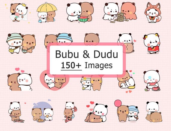 Bubu Dudu 150+ High-Quality JPEG / PNG Images Bundle • Bubu and Dudu Pictures • Cute Panda Bear • Kawaii Bubu Dudu Mega Pack • Digital