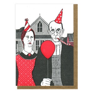 American Gothic Birthday Card (Letterpressed)