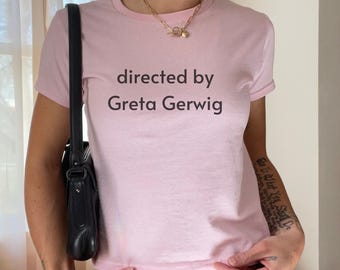 Dirigida por Greta Gerwig Baby Tee / Film Lover Women Y2K Crop Top