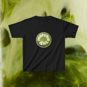 Matcha Girl Baby Tee, ästhetisches Oberteil für Matcha-Liebhaber, Soft Fit Frauen Grafik-T-Shirt, Matcha Latte Shirt, Pinterest Mädchen Streetwear