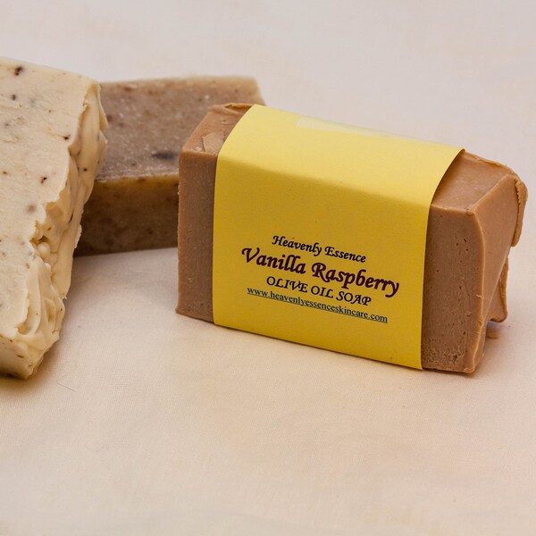 Raspberry Vanilla Soap - Castile Soap, Homemade Soap, Handmade Soap, Natural Soap, Palm Free Soap, Cold Process Soap