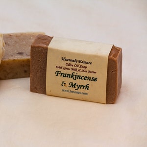 Frankincense and Myrrh Goat milk castile soap,  Best seller, Camping,  Earthy, Natural Soap, Palm Free Soap, Homemade Soap, Handmade Soap