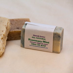 Rosemary-Peppermint Goat Milk Soap, Homemade Soap, Handmade Soap, Natural Soap, Minty Soap, Palm Free Soap, Cold Process Soap