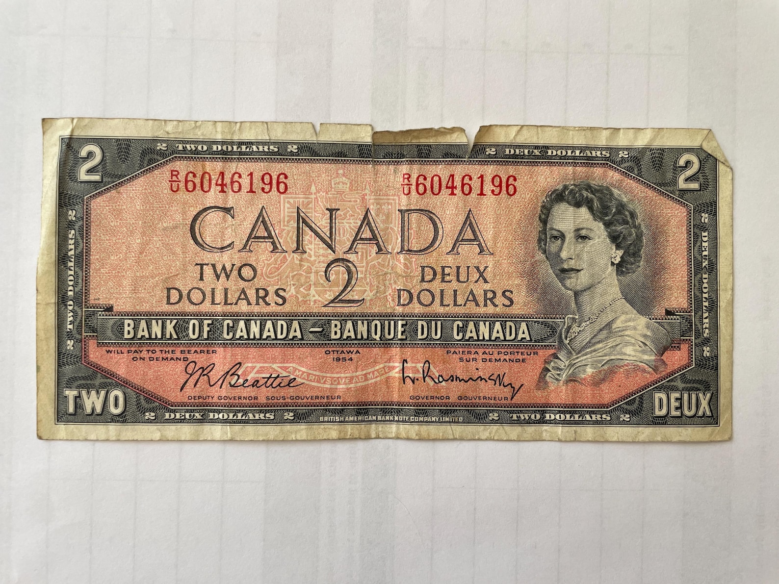 1954 Canadian Two Dollar Bill Etsy