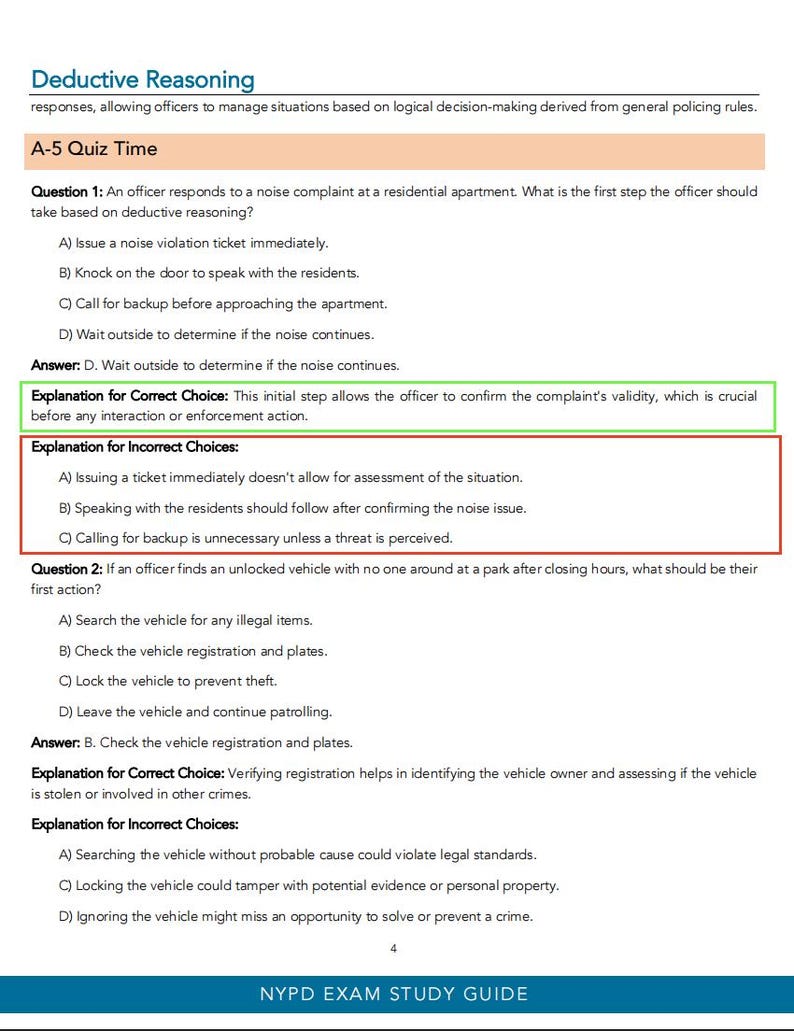 2024 NYC DCAS Police Officer Exam Study Guide NYPD Special Officer