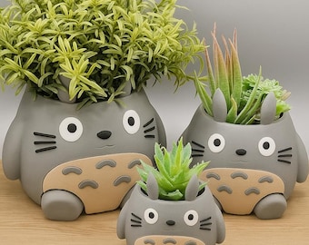 Spirit of the Forest Plant Pot with Movable Legs - Planter & Pen Holder - Perfect for Home or Desk - Cute Fanart Design, 4 Sizes Available