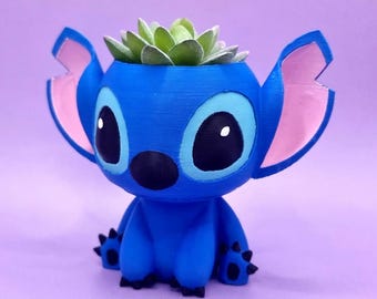 Stitch Planter and Pen Holder | Disney-Inspired Pot | 3D Printed | Succulent Pot | Gift for Lilo & Stitch Fans