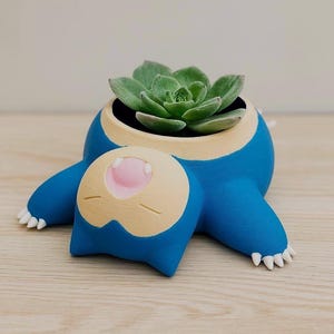 Maceta de Snorlax / Maceta Pokémon / Impresa en 3D / Pintada o DIY / Maceta para suculentas / Regalo encantador / 3 tamaños disponibles