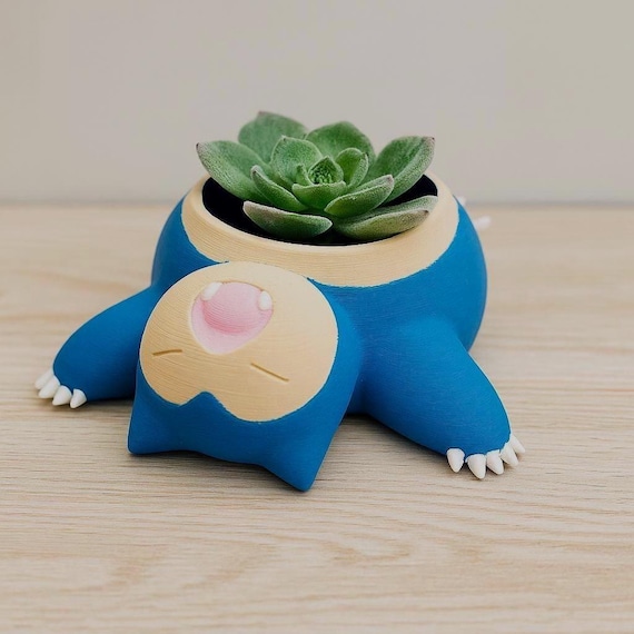 Snorlax Planter | Pokmon Flower Pot | 3D Printed | Painted or DIY |  Succulent Planter | Cute Gift | 3 Sizes Available - Etsy Israel