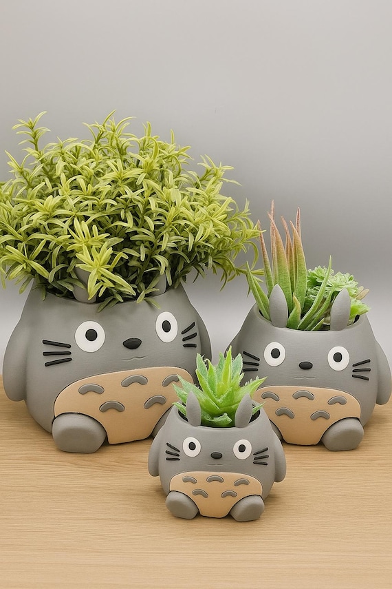 Totoro Plant Pot With Movable Legs - 3D Printed Planter & Pen Holder -  Perfect for Home or Desk - Cute Fanart Design, 4 Sizes Available - Etsy  Denmark