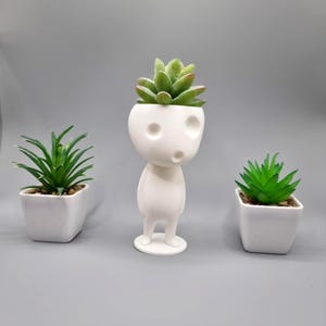 Standing Kodama Planter - Studio Ghibli Inspired - Princess Mononoke - Planters for Succulents - Tree Spirit - Indoor Plant Pot