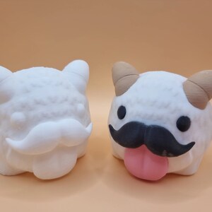 Poro Plant Pot – Arcane & League of Legends Inspired Flower Succulent Planter, 3D Printed Pen Holder Desk Tidy – With/Without Moustache image 9