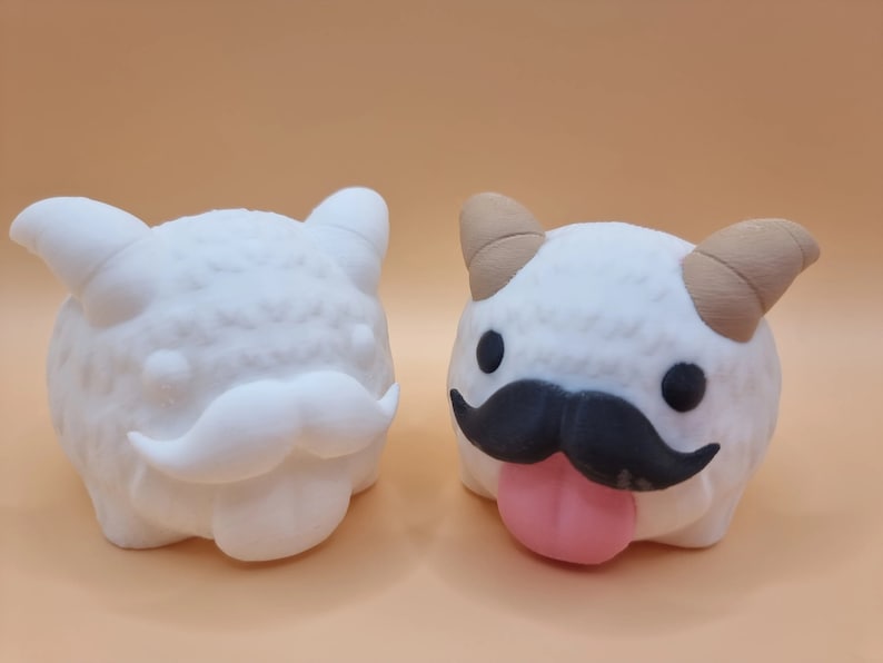 Poro Plant Pot – Arcane & League of Legends Inspired Flower Succulent Planter, 3D Printed Pen Holder Desk Tidy – With/Without Moustache image 9