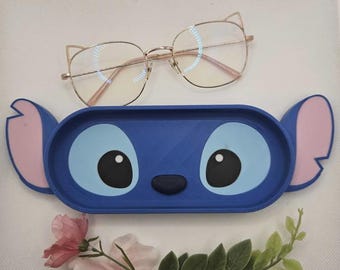 Stitch Glasses Holder Tray | Cute Eyeglasses Stand | Alien Catch All Tray | Disney Inspired Desk Organizer | Gift for Glasses Wearers