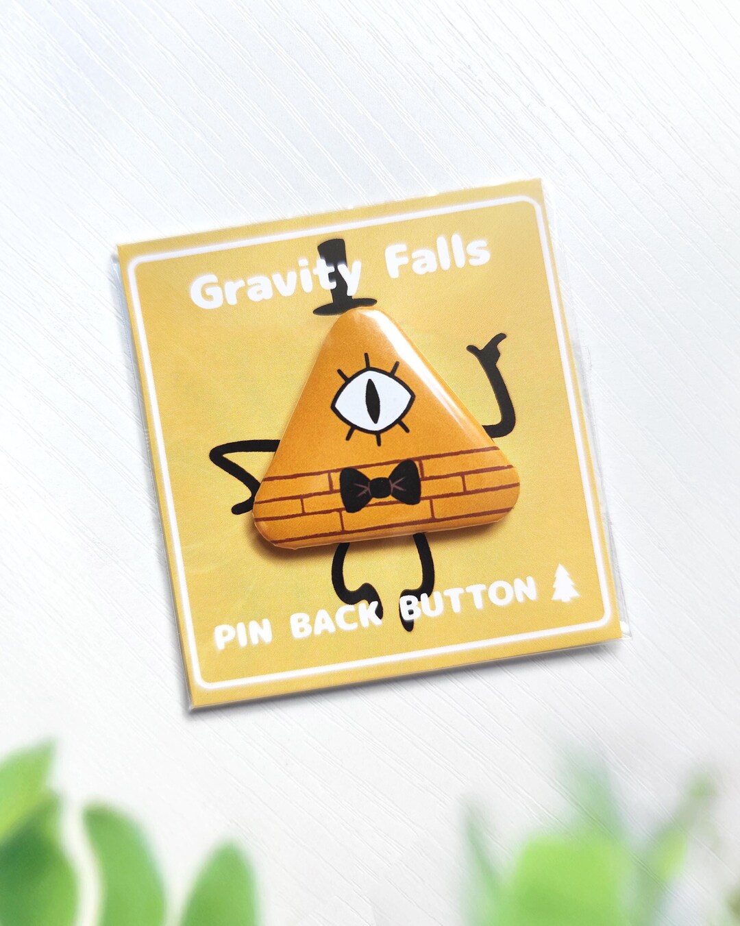 Bill Cipher Badge Pin | Triangular Gravity Falls Inspired Fanart ...