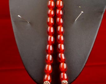 Antique German Bakelite Tasbih Rosary with Silver Tassel