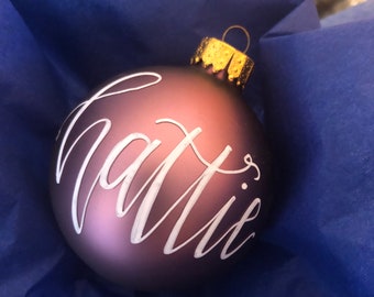 Personalized Handlettered Ornament Christmas