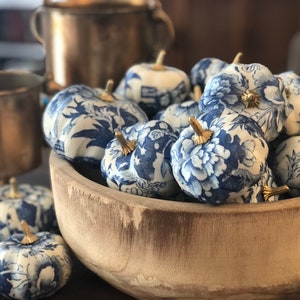 Fall Chinoiserie Pumpkin Set of 3
