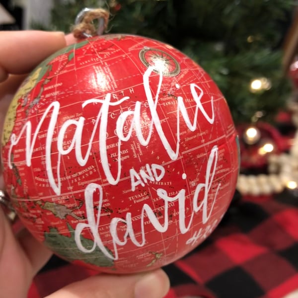 Personalized Globe Ornament