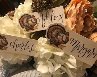 Hand Lettered Thanksgiving Placecards