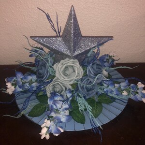 BlueStar Decor, Christmas Decor, Centerpiece, Holiday Table Decor, Christmas Desk Decor, Holiday Centerpiece, Handmade Christmas Centerpiece