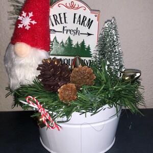 Christmas Centerpiece, Christmas Table Decor, Handmade Holiday Decor, Christmas Tree Decor, Gnome Christmas Decor, Christmas Holiday Gift,