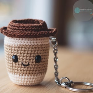Crochet Coffee Cup Keychain Pattern: Easy Amigurumi Toy (PDF Pattern)