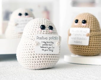 Positive Kartoffel Glücksbringer - Handgemachte Motivations-Puppe