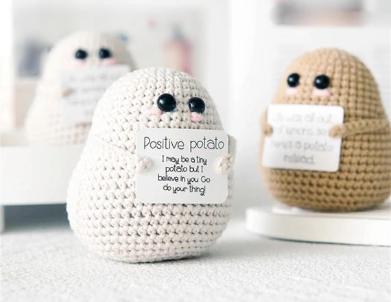 Positive Potato Crochet Doll: Handmade Emotional Support Gift (PDF Pattern)
