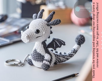 Crochet Dragon Keychain Pattern: Easy Amigurumi Animal (PDF Pattern)