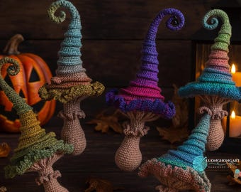 Crochet Mushroom Amigurumi Pattern: Witch Hat Toadstool (PDF Download)