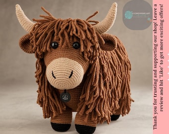Schema all'uncinetto per mucca delle Highlands: Amigurumi Cattle PDF Ebook