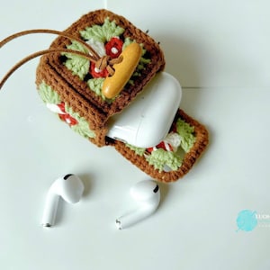 Crochet Mushroom Earbuds Case Pattern PDF, Mini Pouch Keychain Bag (Digital Download)