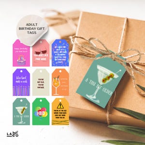 Druckbare Geburtstag Geschenkanhänger | Geburtstag Geschenkanhänger | Gastgeschenke | Feier | Aufkleber | Druckbare Tags | Freunde Geschenke | Familien Geschenke