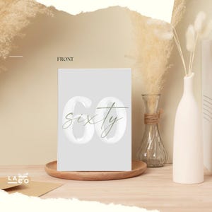 60th Birthday Card | Sixty Years Birthday Celebration | Instant Download Greeting Card | Printable Birthday Cards | Milestone Birthday Gift
