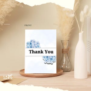 Tarjeta de agradecimiento floral / Tarjeta de felicitación de agradecimiento con descarga digital instantánea / Diseño digital de flores / Regalos de agradecimiento / Diseños de gratitud
