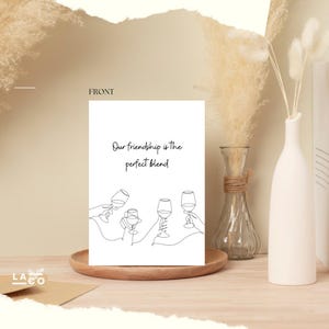 Cartes de voeux d'appréciation de l'amitié | Idées cadeaux pour amis | Téléchargement numérique instantané Imprimable | Vive les amateurs de vin | Juste parce que